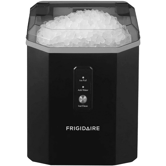 Frigidaire 33lb Countertop Nugget Pellet Ice Maker Self-Cleaning, Black, Model EFIC226
