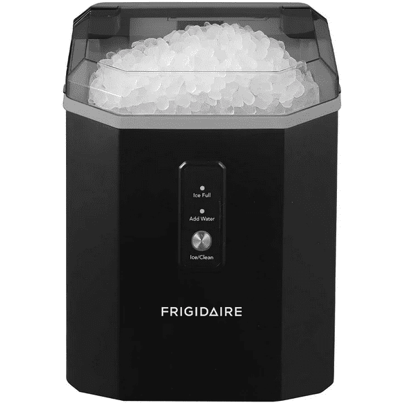 Frigidaire 33lb Countertop Nugget Pellet Ice Maker Self-Cleaning, Black, Model EFIC226