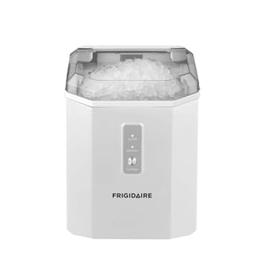 Frigidaire 33lb Countertop Nugget Pellet Ice Maker Self-Cleaning, White, for Home, Kitchen, Office, Bar