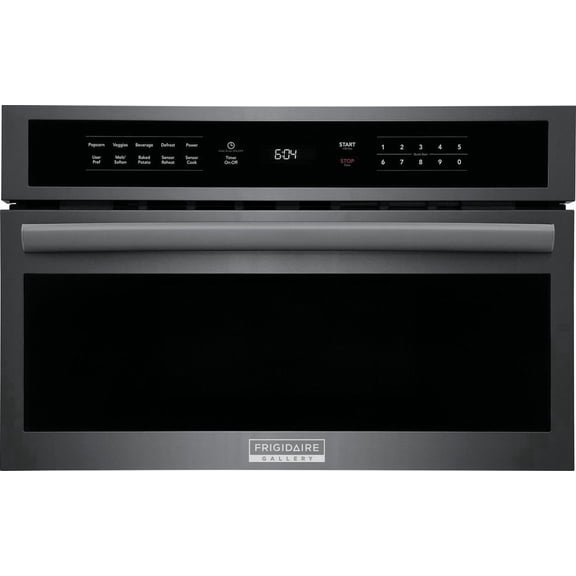 Frigidaire Gallery 30" Built-In Microwave Oven with Drop-Down Door, Black Stainless Steel