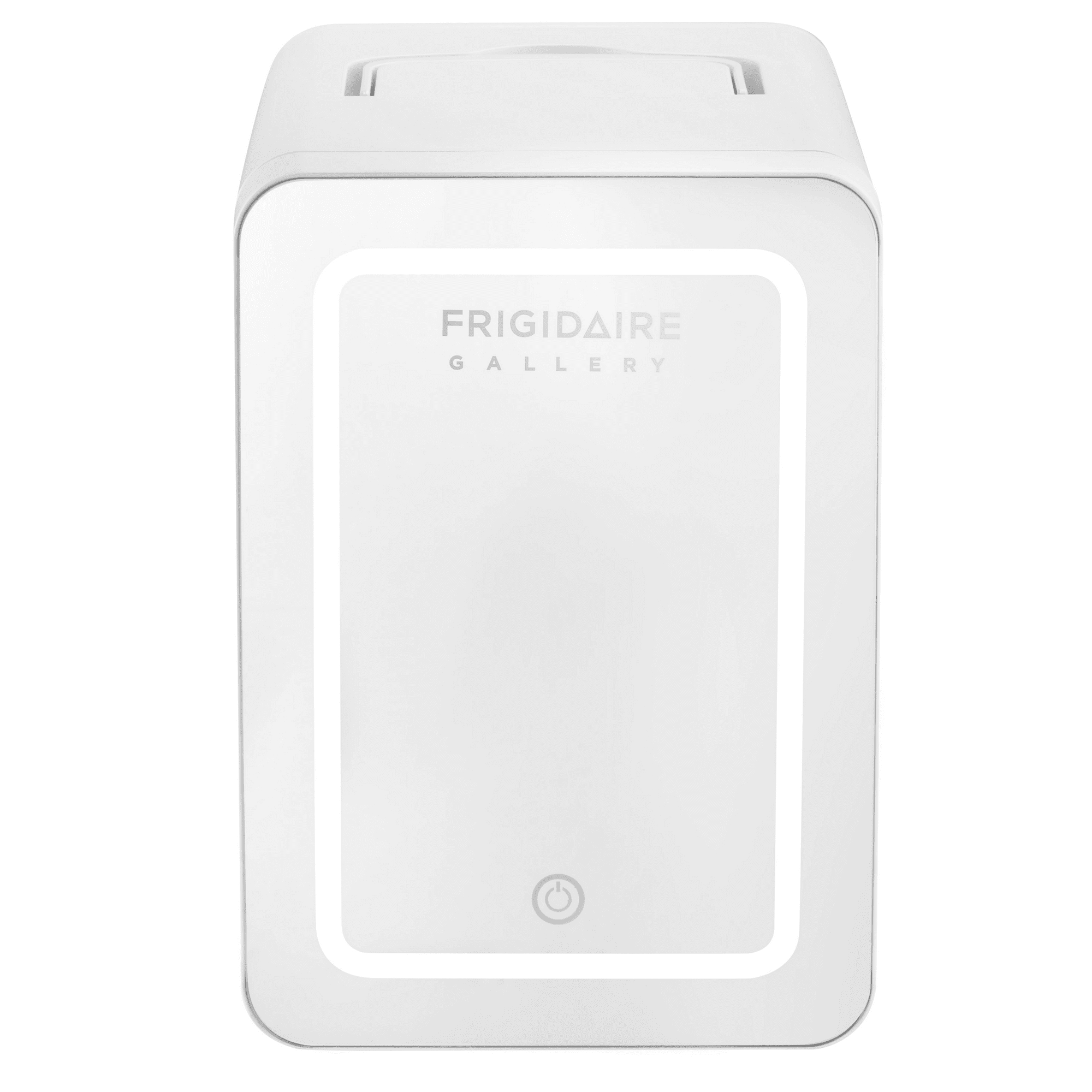 Frigidaire Gallery 6.5L, 9 Can Lighted Beauty Mirror Mini Fridge, Personal Cooler in White