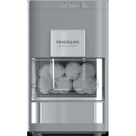Frigidaire Gallery Artisanal Clear Sphere Ice Maker, Self-Cleaning Premium Ice Machine with Touch Controls, Grey