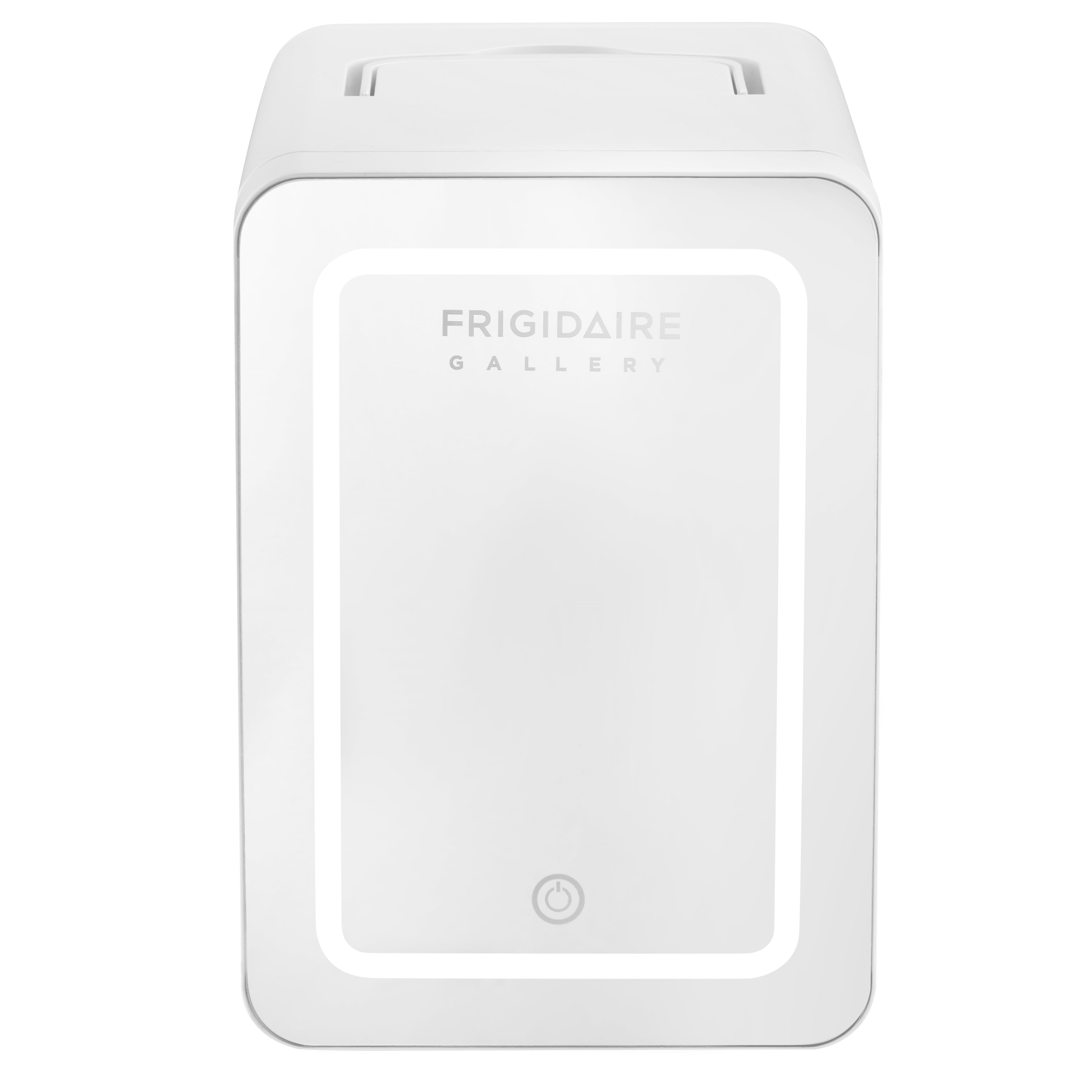 Frigidaire Gallery Lighted Beauty Mirror Mini Fridge, Personal Cooler, 6.5L, 9 Can, White