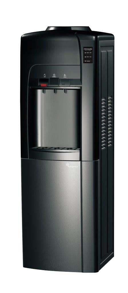 Frigidaire Gallery 3-in-1 Top Load Hot & Cold Water Dispenser with Built-in Refrigerator, Black