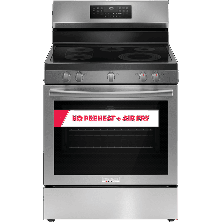 Frigidaire - Gallery 5.7 Cu. Ft. Freestanding Electric Air Fry Range with Self and Steam Clean - Stainless steel
