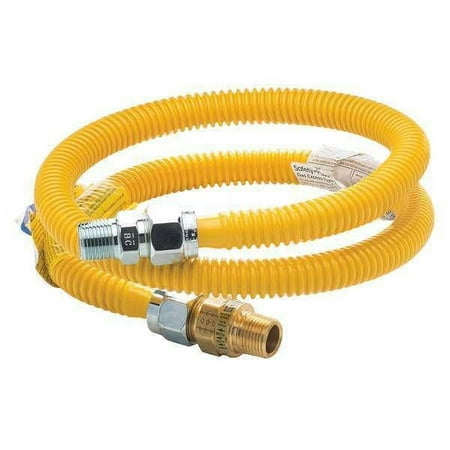 Smart Choice - 5/8" Safety+PLUS Stainless-Steel Gas Range Connector - Yellow