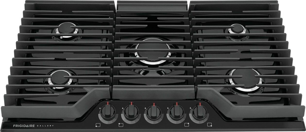 Frigidaire Gccg3648a 36" Wide 5 Burner Gas Cooktop - Black