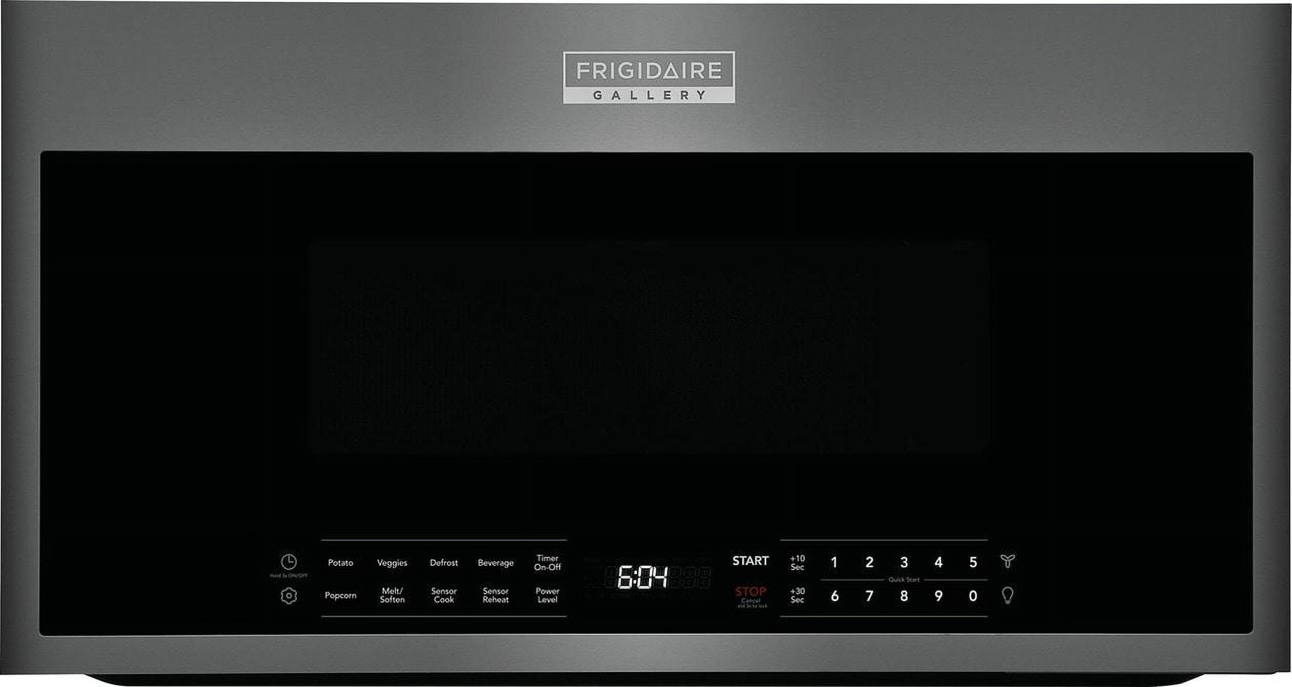 Black Stainless Steel Over-the-Range Microwave with Sensor Cooking