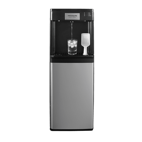Frigidaire 3-in-1 Bottom Load Hot/Cold Water Cooler with Built-in Bullet Ice Maker, Stainless Steel