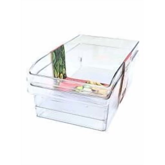 Frigidaire Large Clear Storage Bins in BPA-Free Plastic for Refrigerator & Pantry (2 Count)