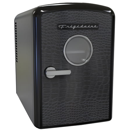 Frigidaire 9-Can Mini Fridge Cooler, Crocodile Door, Black