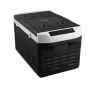 Frigidaire Portable Dual Zone Refrigerator Freezer 20L, Black Rugged 2-in-1 Car Fridge with Cooler for Travel, Camping, Truck, RV