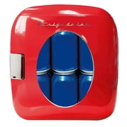 Frigidaire Portable Retro 12 Can Mini Cooler Red - compact, lightweight mini cooler ideal for drinks, travel, offices, and small spaces.