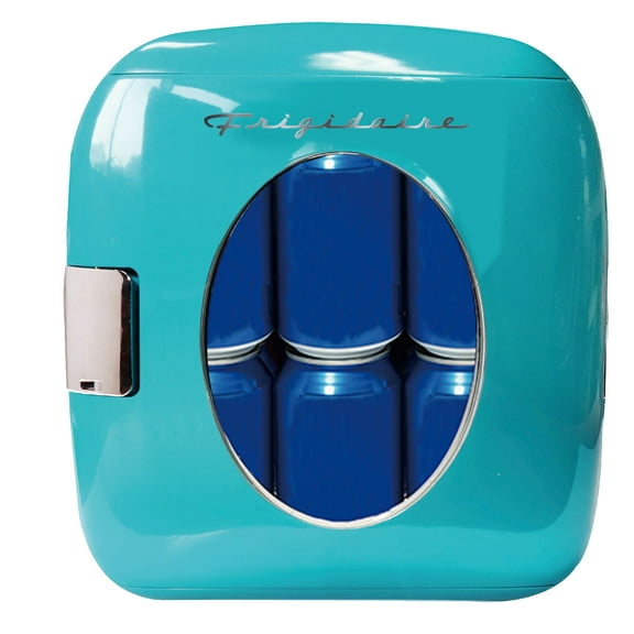 Frigidaire Portable Retro 12-Can Mini Beverage/Skincare Refrigerator, EFMIS462, Blue