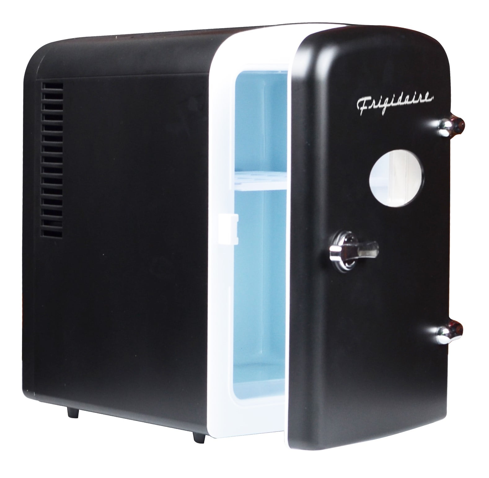 Frigidaire Beverage Refrigerator, Small Retro 6 Can Mini Desktop Fridge, EFMIS129, Black  (图1) Frigidaire Beverage Refrigerator, Small Retro 6 Can Mini Desktop Fridge, EFMIS129, Black  (图1)