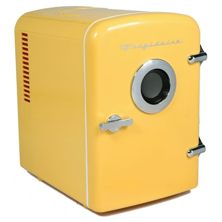 Frigidaire - 6 Can Mini Fridge / Bluetooth Speaker - Yellow