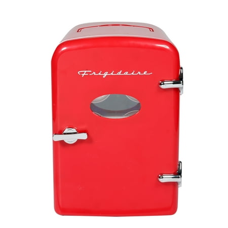 Frigidaire Portable Retro Extra Large 9-Can Mini Refrigerator, EFMIS175, Red