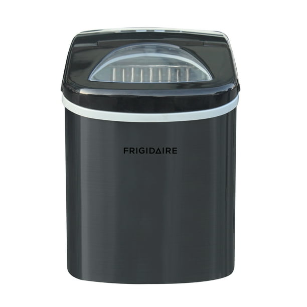 Frigidaire Portable Self Cleaning Ice Maker, Black Stainless Steel, (EFIC117Ssblack_Sc