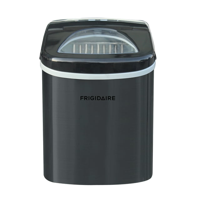 Frigidaire Portable Self Cleaning Ice Maker, Black Stainless Steel