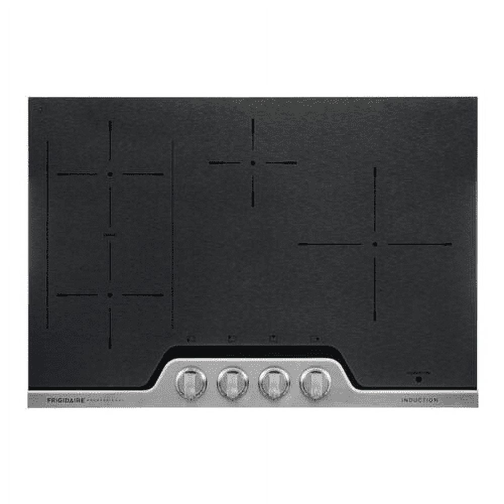 Professional 30" Black Ceramic Induction Cooktop with Stainless Steel Controls