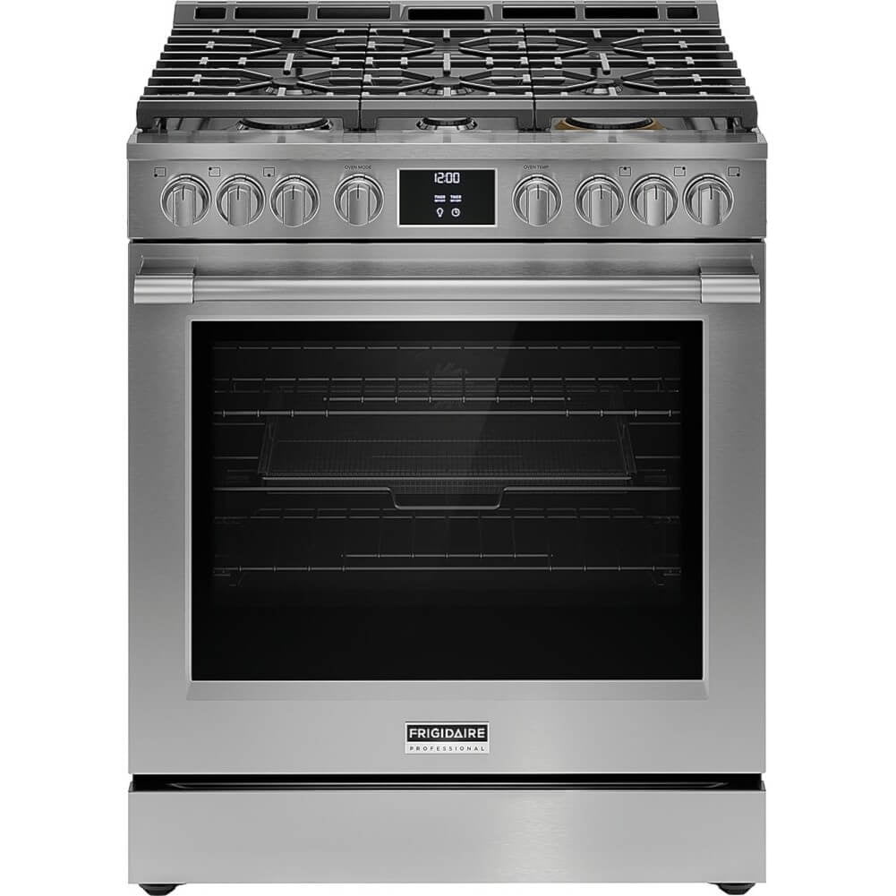 Frigidaire PCFG3080AF Professional 30" Gas Range with No Preheat and Air Fry Stainless Steel