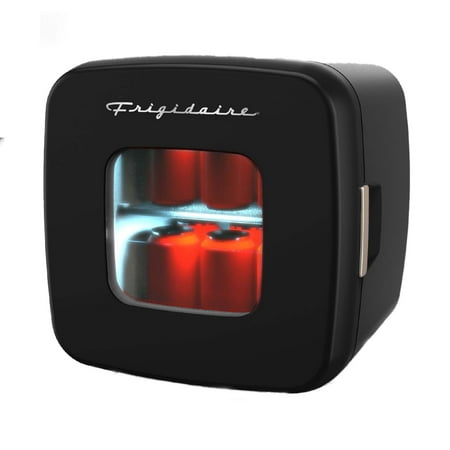 Frigidaire Retro 12 Can Mini Beverage/Skincare Cooler, EFMIS351, Black