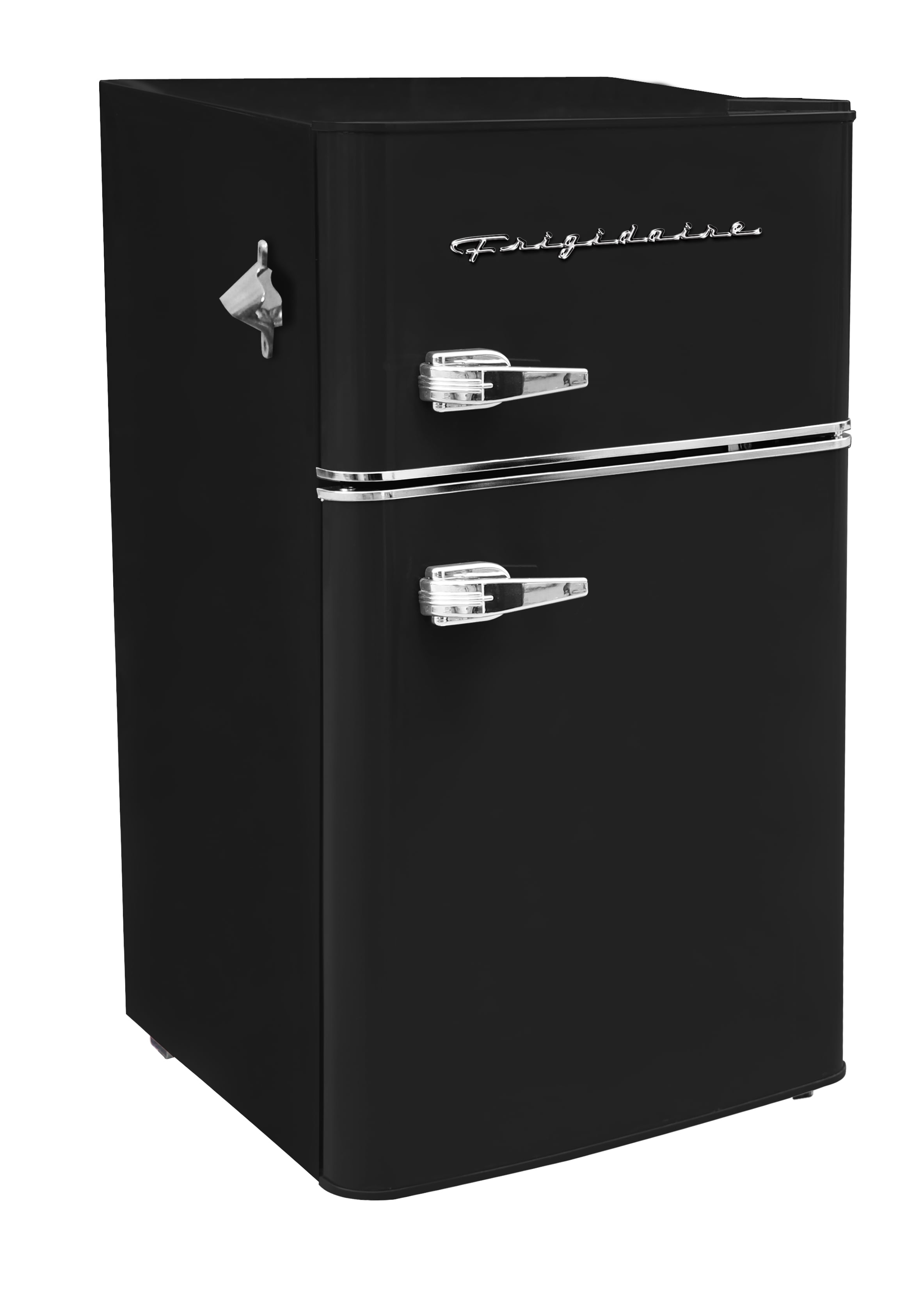 Frigidaire 3.2-Cu ft. 2-Door Retro Compact Bar Fridge with Freezer and Side Bottle Opener, EFR840 (Black) - Walmart.com