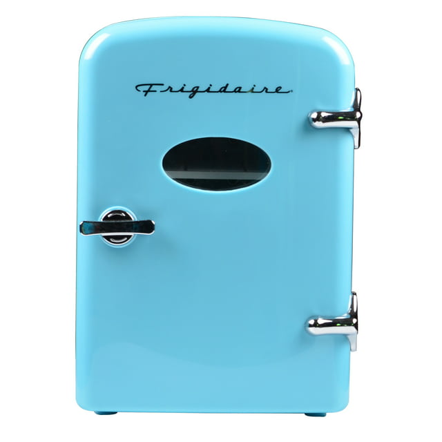 Frigidaire, Retro 6-Can Mini Personal Fridge Cooler, Blue