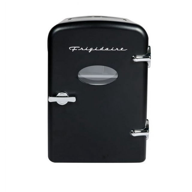 Frigidaire Retro Extra Large 9-Can Capacity Mini Personal Fridge Cooler, EFMIS175, Black