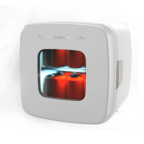 Frigidaire Retro White Mini Beverage and Skincare Cooler, 12 Can Capacity