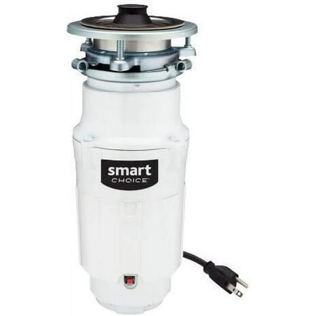 Smart Choice 1/2HP Corded Garbage Disposal - White