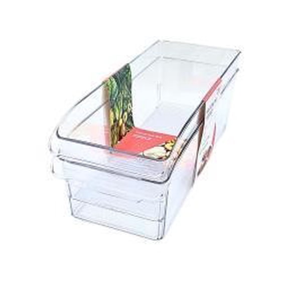 Frigidaire Small Clear Storage Bins in BPA-Free Plastic for Refrigerator & Pantry (2 Count)