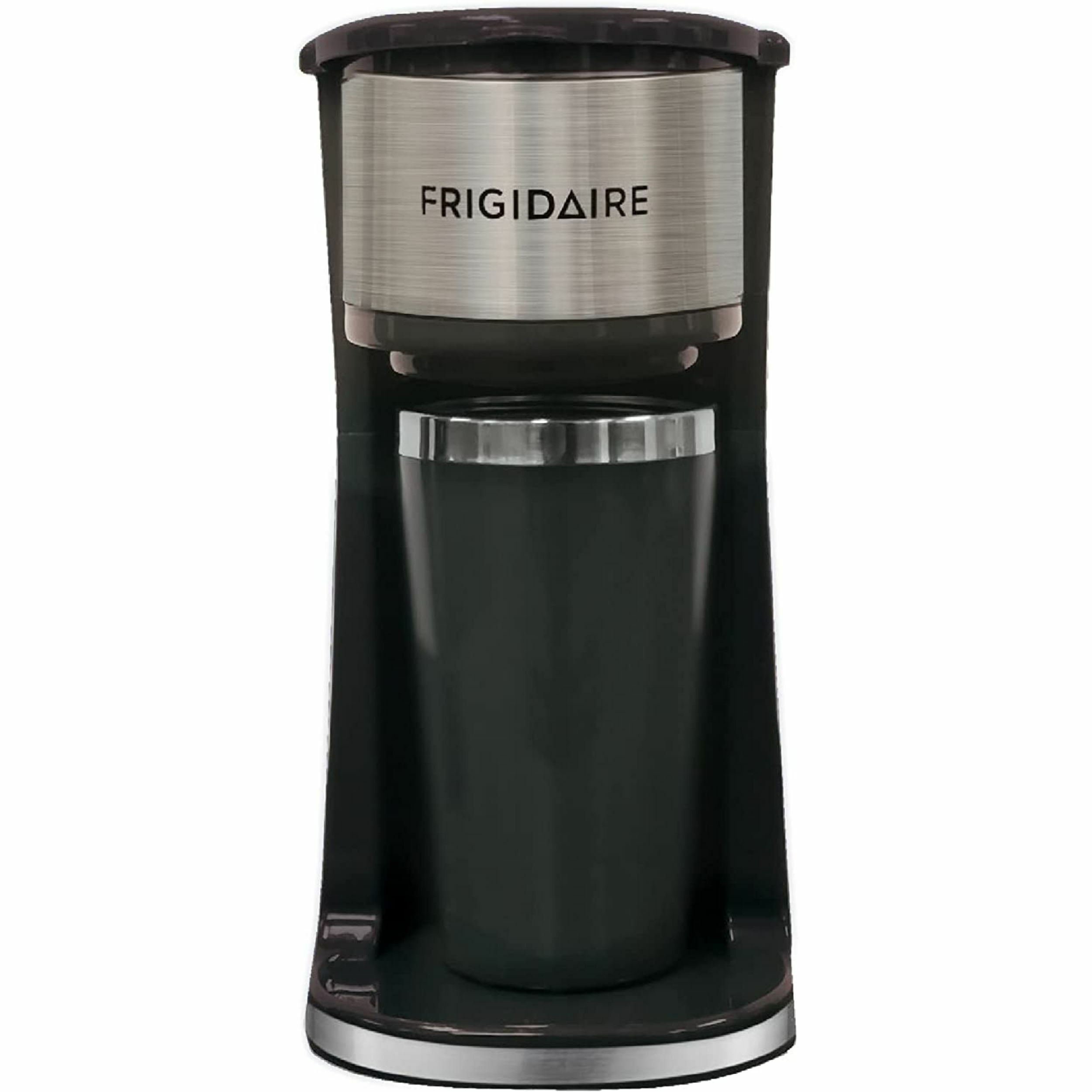 Frigidaire Ecmk110 Stainless Steel 2 in 1 Single Serve K Cup / Ground Coffee Maker, 14oz with Push Button Switch, with Mesh Filter, White