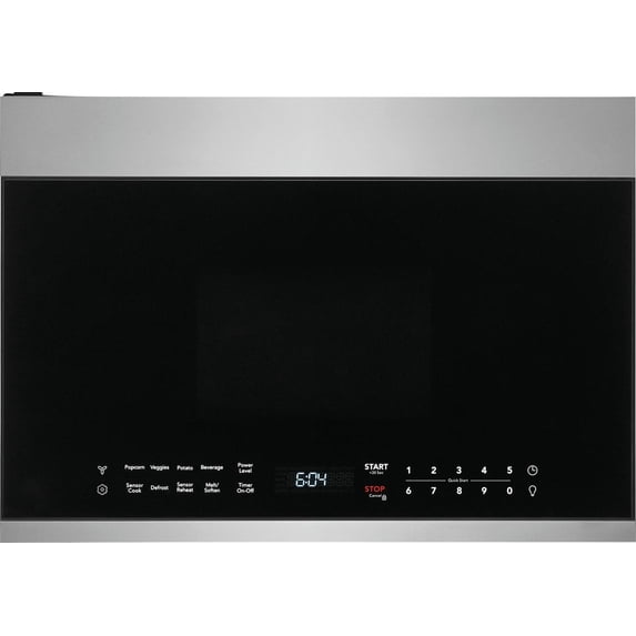 Frigidaire UMV1422US 24 Over-the-Range Microwave with 1.4 cu. ft. Capacity LED Cooktop Lighting Interior LED Lighting Automatic Sensor Cooking in Stainless Steel