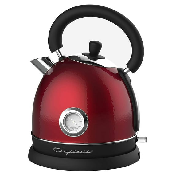 Frigidaire1.8-Quart 1,500-Watt Retro Porcelain Electric Water Kettle with Thermometer (red), EKET125