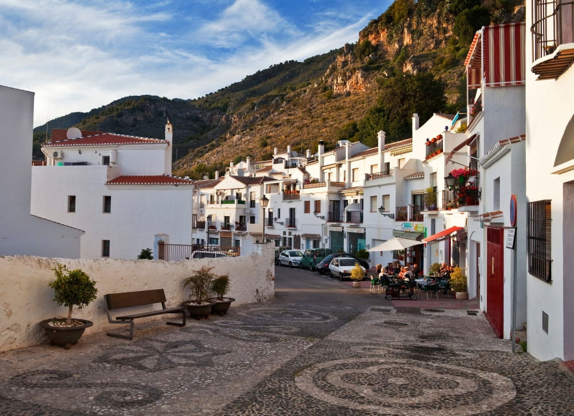 Frigiliana Street Scene Costa del Sol Malaga Province Andalucoa Spain Canvas Art - Panoramic Images (27 x 9)