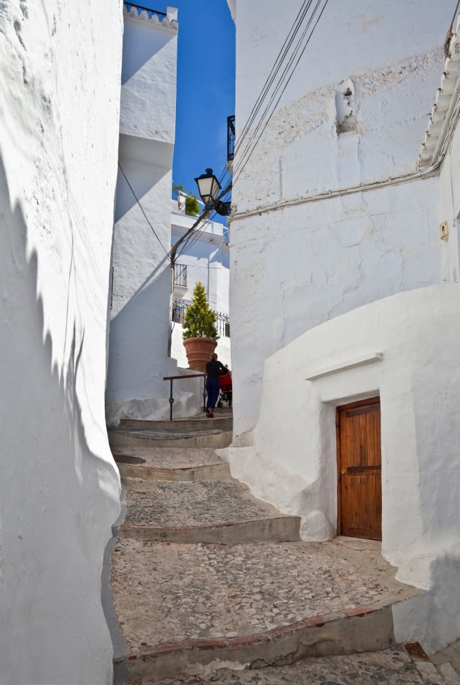 Frigiliana Street Scene Costa del Sol Malaga Province Andalucoa Spain Canvas Art - Panoramic Images (27 x 9)