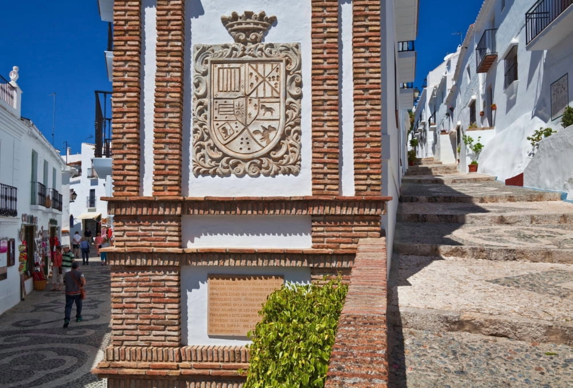 Frigiliana Street Scene Costa del Sol Malaga Province Andalucoa Spain Canvas Art - Panoramic Images (36 x 24)