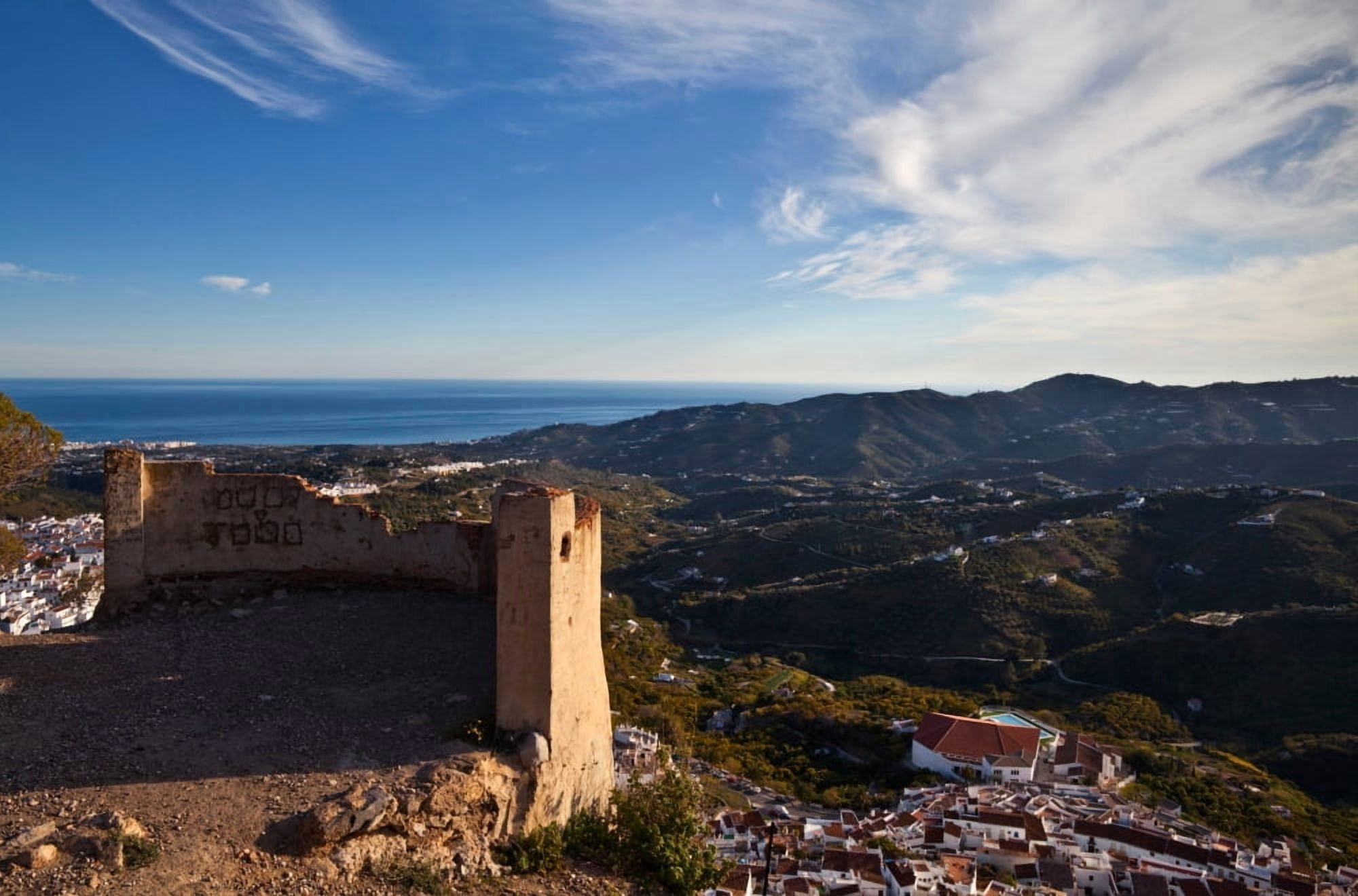 Frigiliana from El Fuerte de Frigiliana Costa del Sol Malaga Province Andalucoa Spain Canvas Art - Panoramic Images (12 x 36)