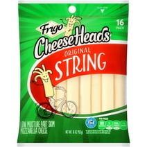 Frigo Cheese Heads Original Mozzarella String Cheese Snacks, 16 oz, 16 Count