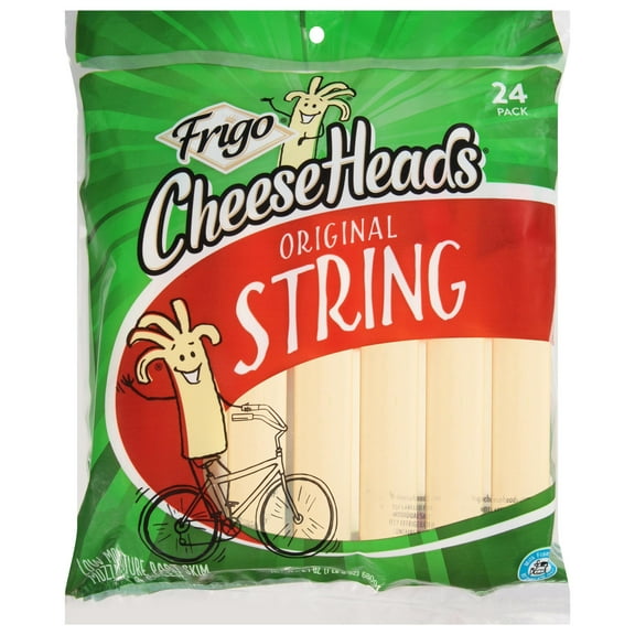 Frigo Cheese Heads Original Mozzarella String Cheese Snacks, 24 oz, 24 Count
