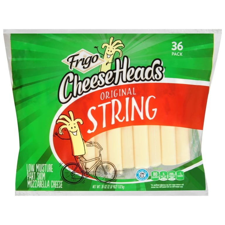 Frigo Cheese Heads Original Mozzarella String Cheese Snacks 36 oz