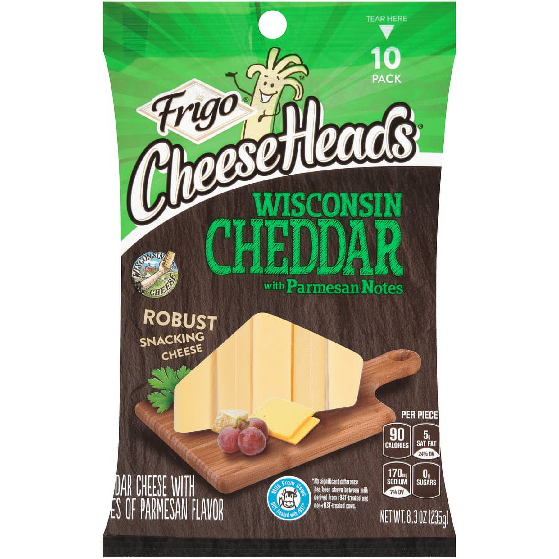 Frigo Cheese Heads Premium Snacking Cheddar Cheese with Parmesan Notes
