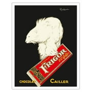 Frigor Chocolate (Chocolat) - F.L. Cailler Swiss Chocolate Brand - Vintage Advertising Poster by Leonetto Cappiello c.1929 - Fine Art Matte Paper Print (Unframed) 11x14in