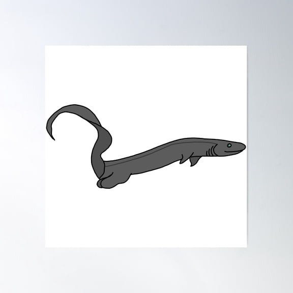 Frilled Shark Poster Wall Art, Modern Wall Decor For Living Room Bedroom, 30x30 UNFRAMED