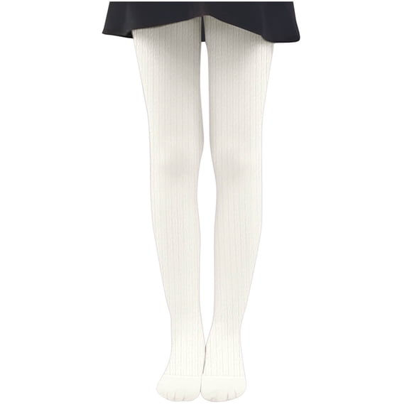 Frilly Socks Girls Girls Warm Tights Soft Stretchy Dance Leggings Socks Fall Winter Tights Stockings Christmas Knit Slipper Socks White M