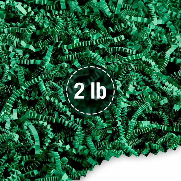 FRiLLZ by DECOfillâ„¢ Crinkle Cut Paper Shred Filler for Baskets, Gifts, Packing and Protecting your Holiday, Birthday, Weddings, Anniversary, Valentines Day, and other gifts (2 pound, Pine Green)