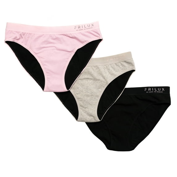 Frilux Organic Period Underwear for Women - 4 Layer Leak Proof Underwear for Women & Teens - Organic Cotton Menstrual Panties