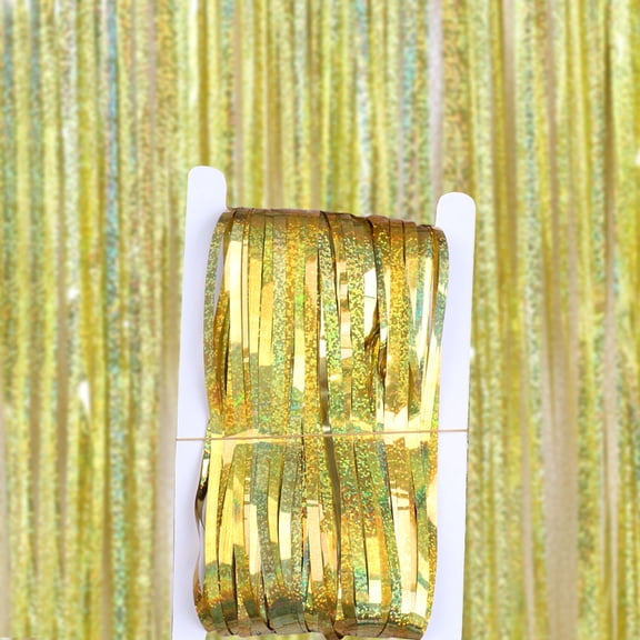 Fringe Curtains - 2 Packs 3.28ftx6.56ft Sparkle Curtains Party Decorations Photo Booth Decorations Party