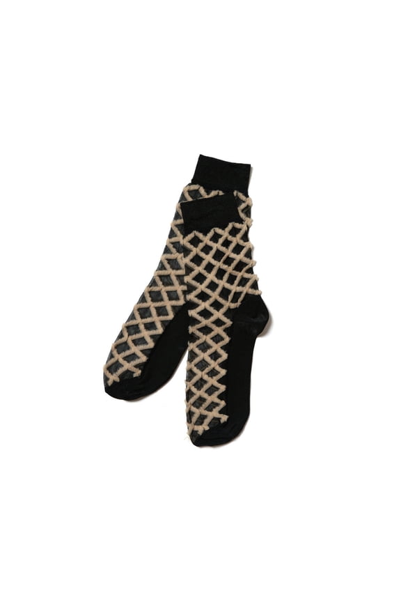 Fringe Diamond Crew Socks